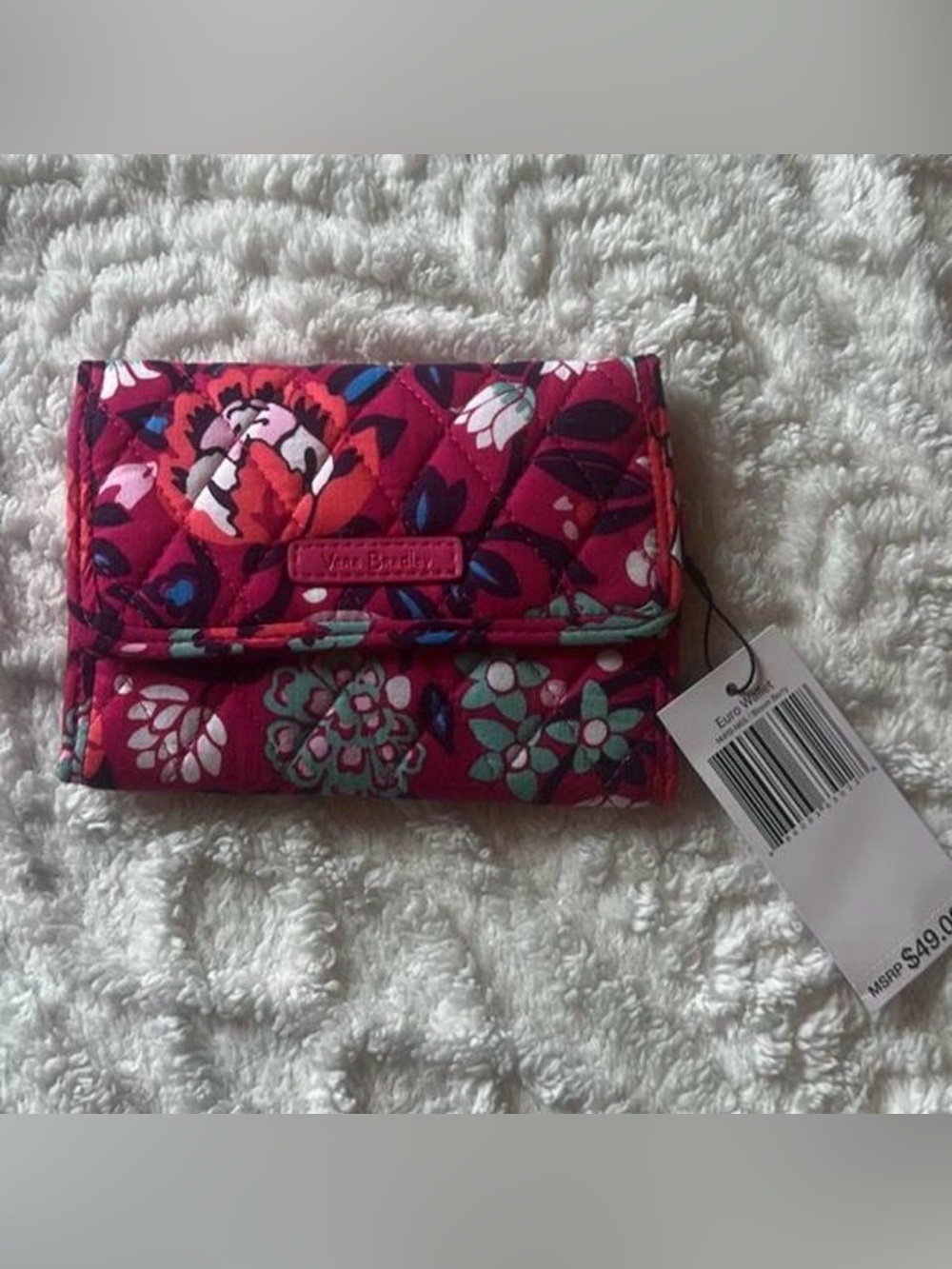 Vera Bradley Hot Pink Floral Quilted Wallet